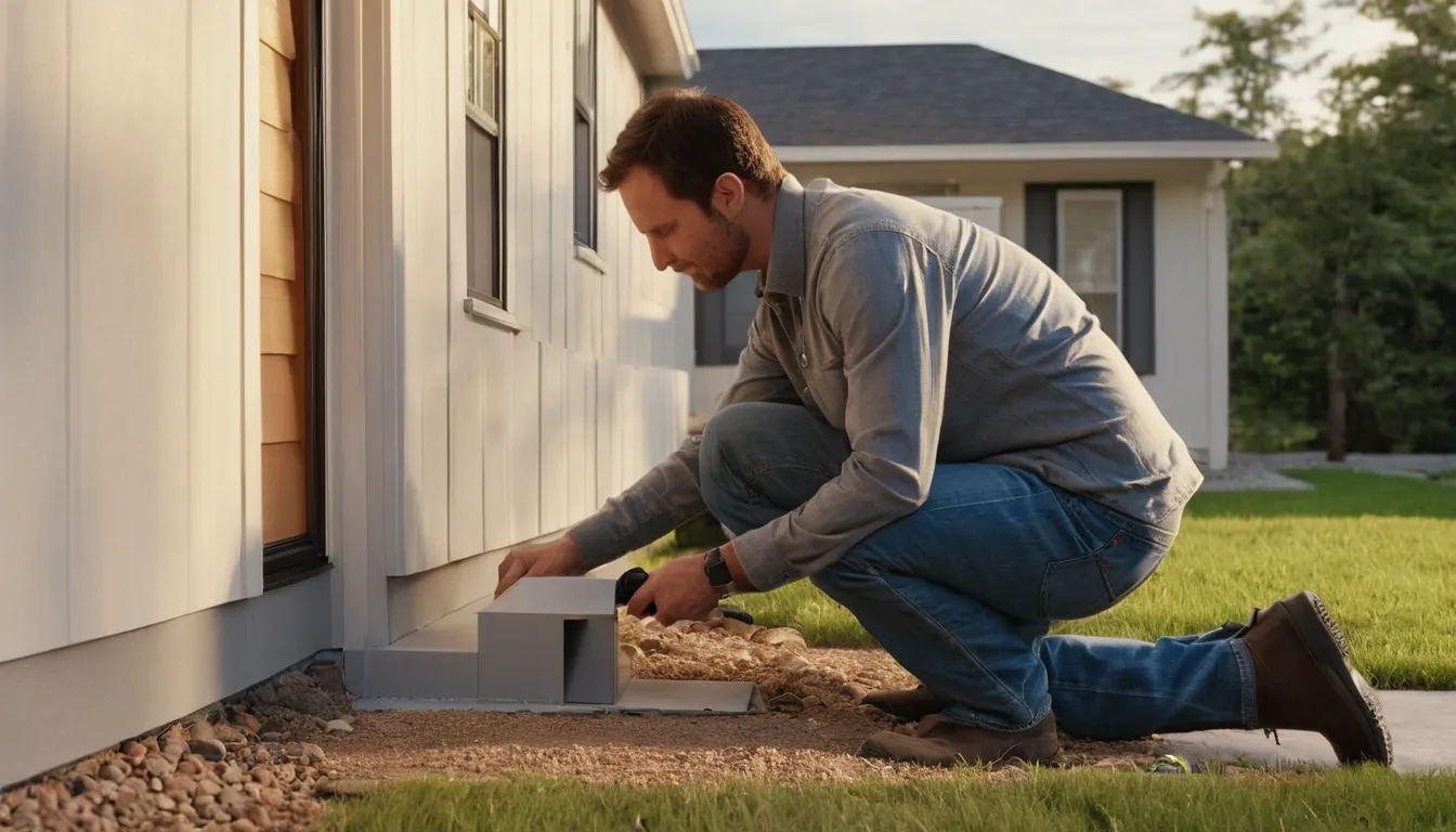 Provider checking a window frame for pest entry points at a home in the Hueytown area