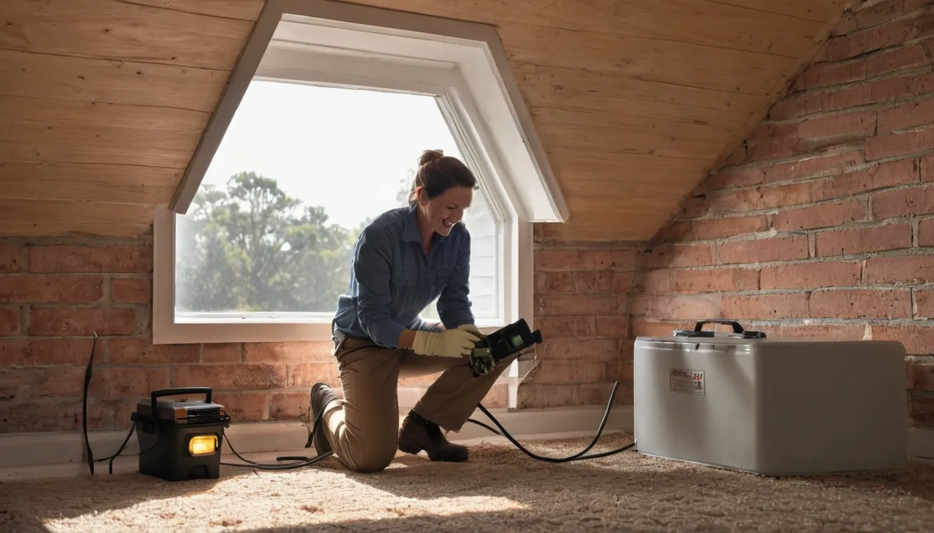 A friendly local provider checking an attic for animal entry points in a Hueytown home